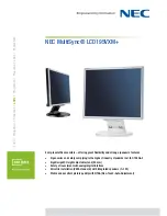Предварительный просмотр 1 страницы NEC MultiSync LCD195VXM+ Technical Specifications