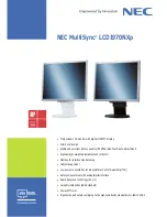 Preview for 1 page of NEC MultiSync LCD1970NXp Specification