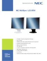 NEC MultiSync LCD1970V Specifications preview