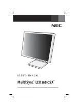 NEC MultiSync LCD1980SX-BK User Manual предпросмотр