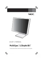 Preview for 1 page of NEC MultiSync LCD1980SXi-BK User Manual