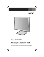 NEC MultiSync LCD2060NX User Manual предпросмотр