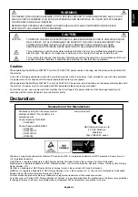 Preview for 3 page of NEC MultiSync LCD20WGX2 User Manual