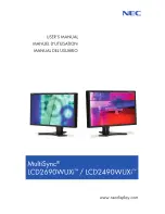 Preview for 1 page of NEC MultiSync LCD2490WUXi User Manual