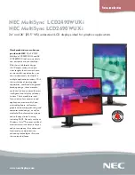 Preview for 1 page of NEC MultiSync LCD2690WUXi Specification