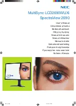 NEC MultiSync LCD2690WUXi User Manual preview