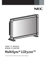 Предварительный просмотр 1 страницы NEC MultiSync LCD3210  LCD3210 LCD3210 User Manual