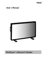 NEC MultiSync LCD4020 User Manual preview