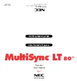 NEC MultiSync LT 80 User Manual preview