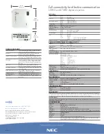 Предварительный просмотр 2 страницы NEC MultiSync LT280 Specifications