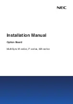 Предварительный просмотр 1 страницы NEC MultiSync M Series Installation Manual