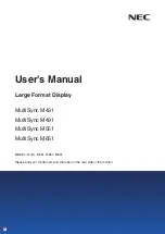 NEC MultiSync M431 User Manual preview