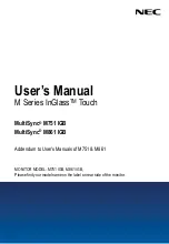 NEC MultiSync M751 IGB User Manual preview