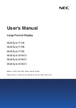 NEC MultiSync MA431 User Manual preview