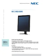 NEC MultiSync MD205MG Specifications preview