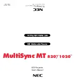 NEC MultiSync MT1020 User Manual предпросмотр