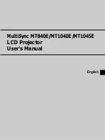 NEC MultiSync MT1040E User Manual предпросмотр