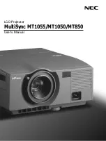 NEC MultiSync MT1055 User Manual предпросмотр