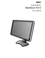 NEC MultiSync P212 User Manual preview