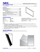NEC MultiSync P521 Installation Manual preview