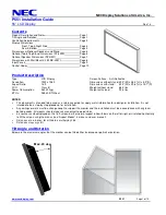 NEC MultiSync P551 Installation Manual preview