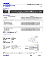 Preview for 8 page of NEC MultiSync P553 Installation Manual