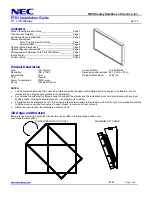 NEC MultiSync P702 Installation Manual preview