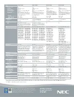 Preview for 2 page of NEC MultiSync PA231W Specifications