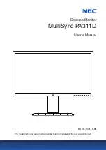 Preview for 1 page of NEC MultiSync PA311D User Manual
