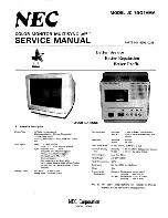 NEC Multisync Plus JC-1501VMA Service Manual preview