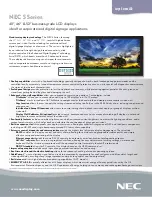 NEC MultiSync S521 Brochure preview