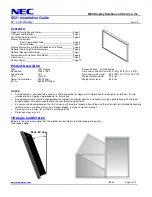 NEC MultiSync S521 Installation Manual preview