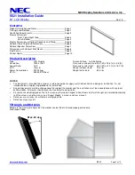 Preview for 1 page of NEC MultiSync S521 Installation Manual