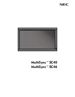 NEC MultiSync SC40 User Manual preview