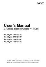 NEC MultiSync ShadowSense Touch C Series User Manual preview