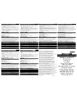 Preview for 2 page of NEC MultiSync Soundbar 90 Manual