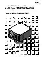 NEC MultiSync SX4000 User Manual предпросмотр