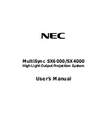 Предварительный просмотр 2 страницы NEC MultiSync SX4000 User Manual