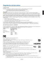Предварительный просмотр 5 страницы NEC MultiSync UN462VA User Manual