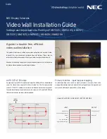 Preview for 1 page of NEC MultiSync UN552VS Installation Manual