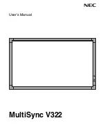 NEC MultiSync V322 User Manual preview