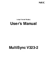Предварительный просмотр 1 страницы NEC MultiSync V323-2 User Manual