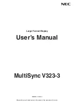 Preview for 1 page of NEC MultiSync V323-3 User Manual