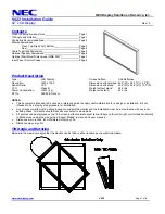NEC MultiSync V422 Installation Manual preview