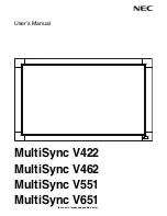 Preview for 1 page of NEC MultiSync V422 User Manual