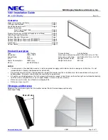 NEC MultiSync V461 Installation Manual предпросмотр
