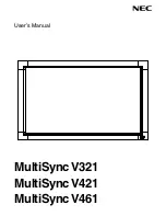 NEC MultiSync V461 User Manual preview