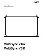 Preview for 1 page of NEC MultiSync V462 User Manual
