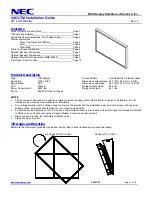 NEC MultiSync V463-TM Installation Manual preview