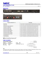 Preview for 9 page of NEC MultiSync V463 Installation Manual